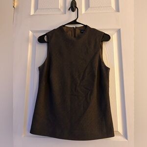 Ann Taylor Brown Sleeveless Suiting Top